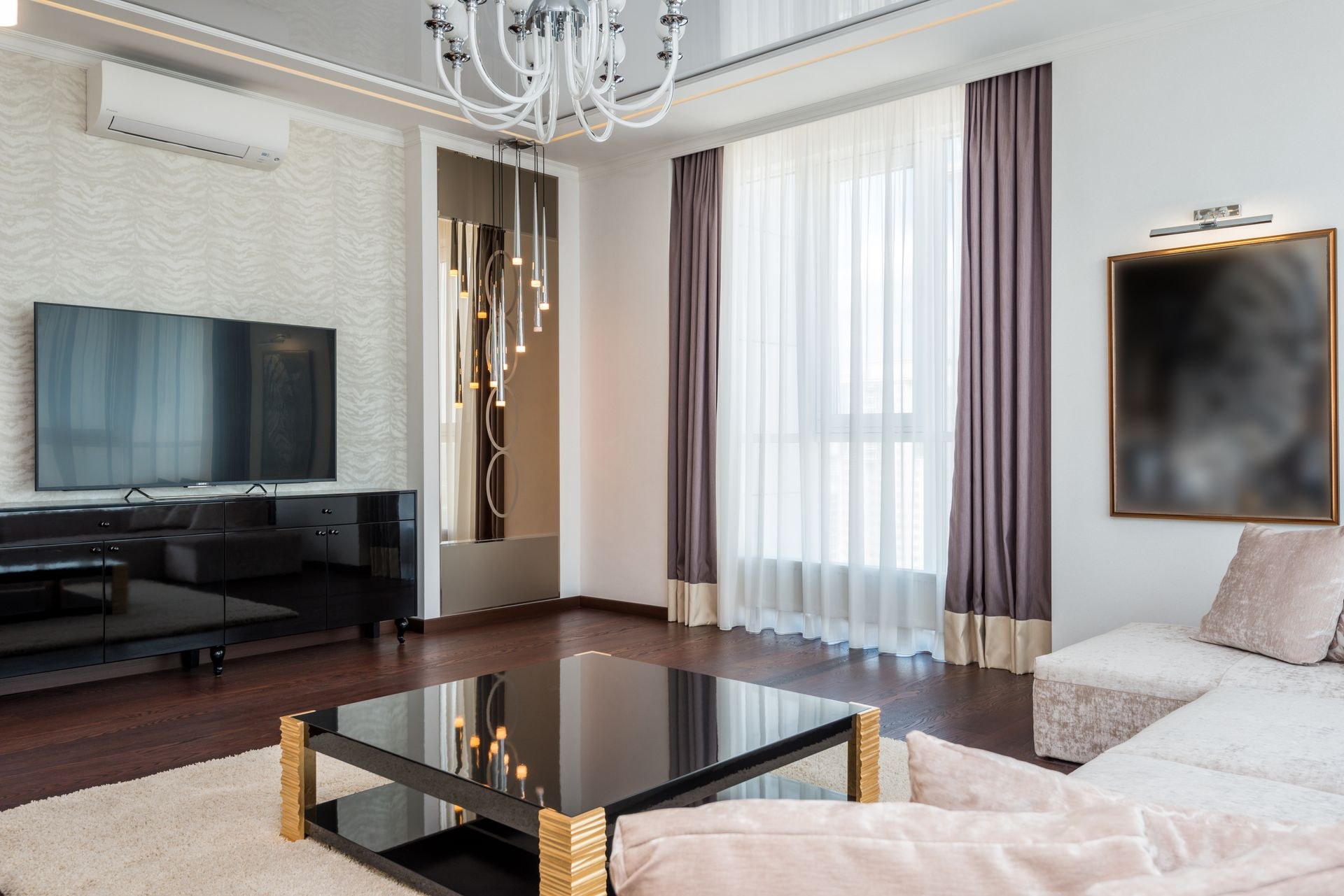 Minimalist modern interior with clean painted walls and elegant decor